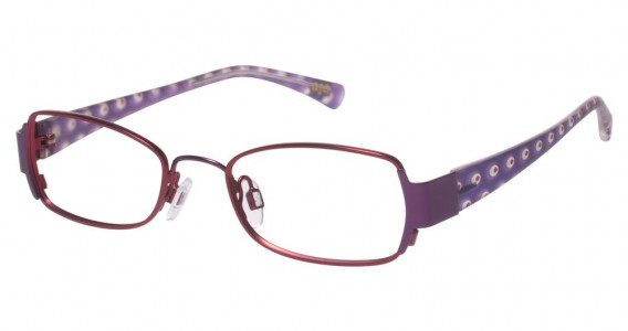 O!O OT05 Eyeglasses, Red w/ Purple (50)