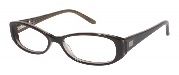 Lulu Guinness L866 Eyeglasses, Black/Olive (BLK)