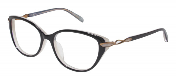 Tura R306 Eyeglasses, Black/Gold (BLK)