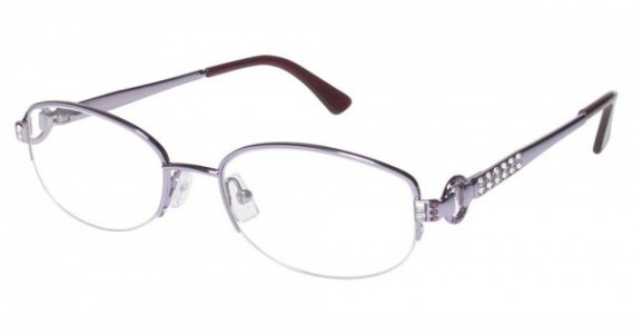 Tura TE219 Eyeglasses, Lavendar with crystal (LAV)