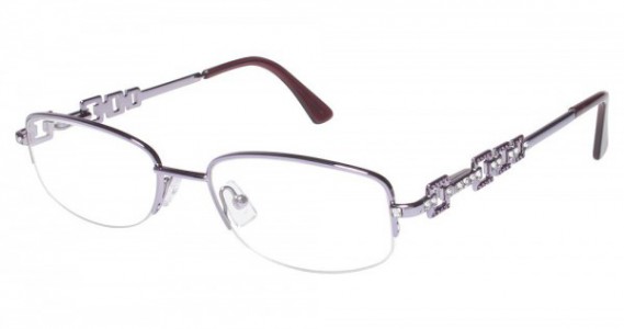Tura TE221 Eyeglasses, Lavendar with crystal (LAV)