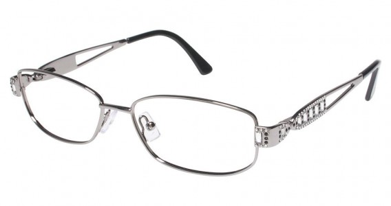 Tura TE222 Eyeglasses, Light Gun With Crystal (LGN)