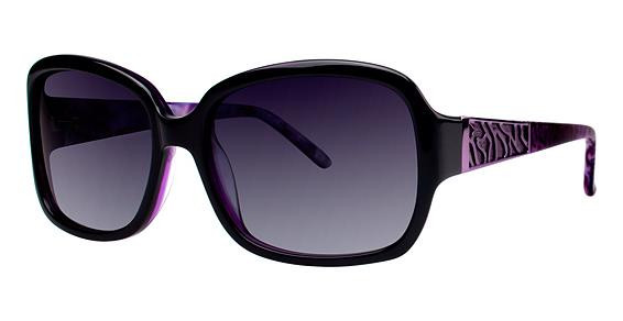 Vivian Morgan 8812 Sunglasses, Black/Purple Leopard