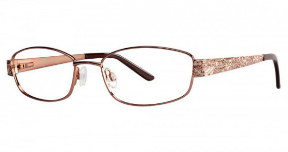 Genevieve WOVEN Eyeglasses, Brown/Gold