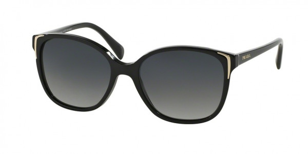 Prada PR 01OS CONCEPTUAL Sunglasses, 1AB5W1 CONCEPTUAL BLACK POLAR GRAY GR (BLACK)
