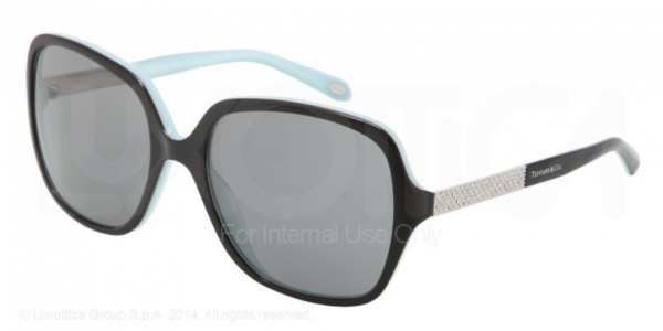 Tiffany & Co. TF4072B Sunglasses, 80553F BLACK/BLUE (BLACK)