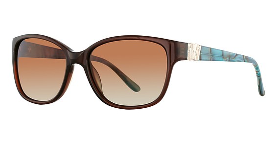 Vivian Morgan 8814 Sunglasses, Brown/Turquoise