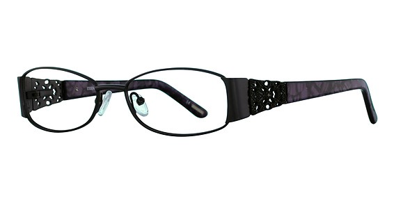 Essence Eyewear Karlee Eyeglasses, Gunmetal/Purple