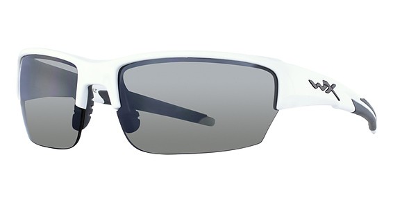 Wiley X WX SAINT Sunglasses, Gloss White (Grey Silver Flash)