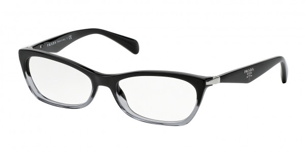 Prada PR 15PV CATWALK Eyeglasses, ZYY1O1 BLACK GRADIENT TRANSPARENT (BLACK)