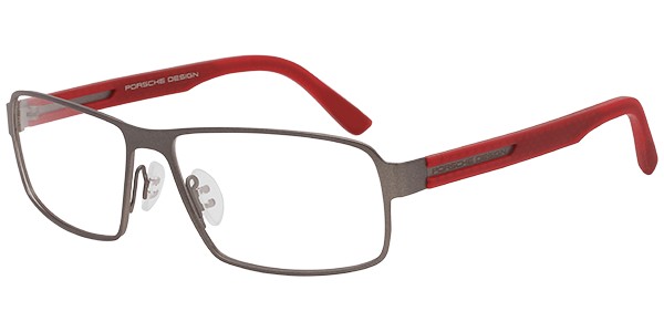 Porsche Design P 8231 Eyeglasses, Matte Dark Gray, Matte Red (B)