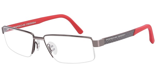 Porsche Design P 8224 Eyeglasses, Dark Gray, Red (C)