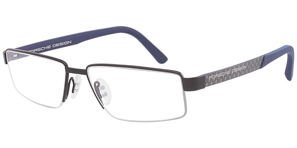 Porsche Design P 8224 Eyeglasses, Matte Black, Dark Blue (A)
