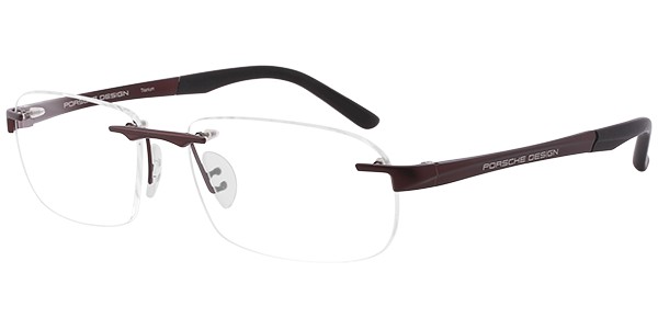 Porsche Design P 8214 S1 Eyeglasses, Matte Dark Red, Matte Black (D)