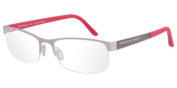 Porsche Design P 8242 Eyeglasses, Matte Silver, Raspberry (C)