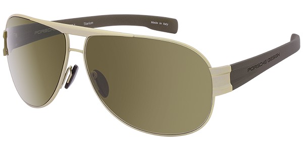 Porsche Design P 8544 Sunglasses, Light Gold, Matte Brown (C)