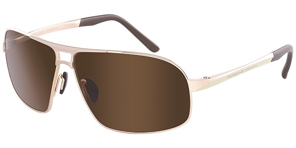 Porsche Design P 8542 Sunglasses, Light Gold, Matte Gray-Brown (B)