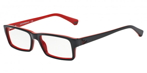 Emporio Armani EA3003 Eyeglasses, 5061 TOP BLACK ON RED