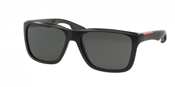 Prada Linea Rossa PS 04OS Sunglasses, 1BO1A1 BLACK DEMISHINY (BLACK)