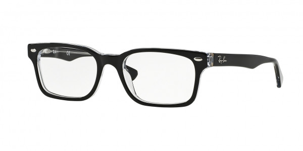 Ray-Ban Optical RX5286 Eyeglasses, 2034 BLACK ON TRANSPARENT (BLACK)