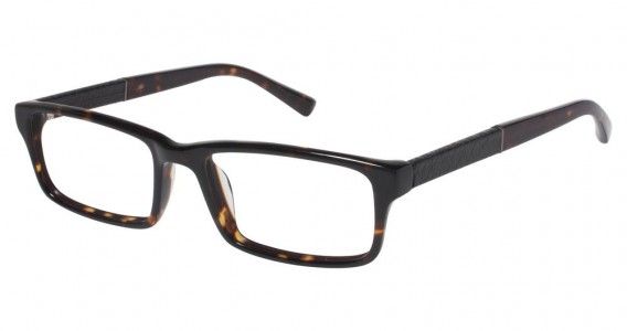 Tura T123 Eyeglasses, Tortoise W/Black Leather (TOR)