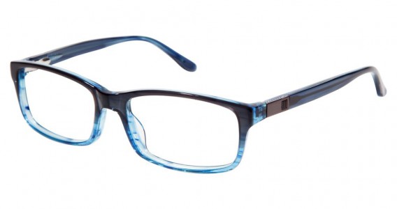 Geoffrey Beene G502 Eyeglasses, Blue Horn (BLU)