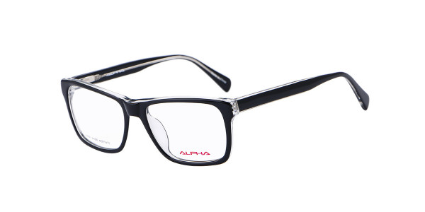 Alpha Viana A-3022 Eyeglasses, C1 - Black/Crystal