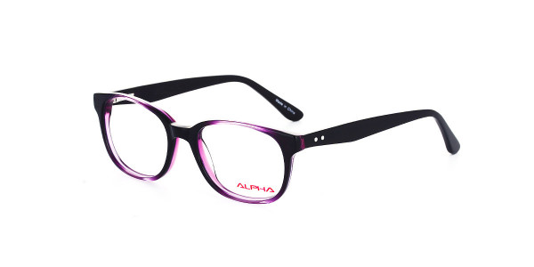 Alpha Viana A-3024 Eyeglasses, C1 - Black/Purple