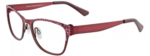 EasyClip EC288 Eyeglasses, 030 - Satin Burgundy&Pink&Black