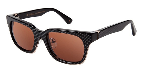 Phillip Lim DREW Sunglasses, BLKDT BLACK DOT (Solid brown)