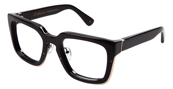 Phillip Lim KAZ Eyeglasses, BLK BLACK (Clear)