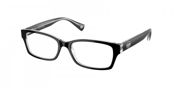 Coach HC6040 BROOKLYN Eyeglasses, 5728 BROOKLYN BLACK / CRYSTAL CLEAR (BLACK)