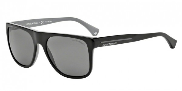 Emporio Armani EA4014 Sunglasses, 510281 TOP BLACK ON GRAY (BLACK)