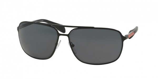 Prada Linea Rossa PS 54OS Sunglasses, 1BO5Z1 DEMI-SHINY BLACK (BLACK)