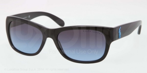 Ralph Lauren RL8106 Sunglasses, 50018F BLACK (BLACK)