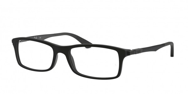 Ray-Ban Optical RX7017 Eyeglasses, 5196 MATTE BLACK (BLACK)