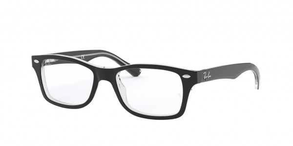 Ray-Ban Junior RY1531 Eyeglasses, 3529 BLACK ON TRANSPARENT (BLACK)
