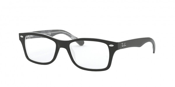 Ray-Ban Junior RY1531 Eyeglasses, 3803 BLACK ON TEXTURE GREY BLACK (BLACK)