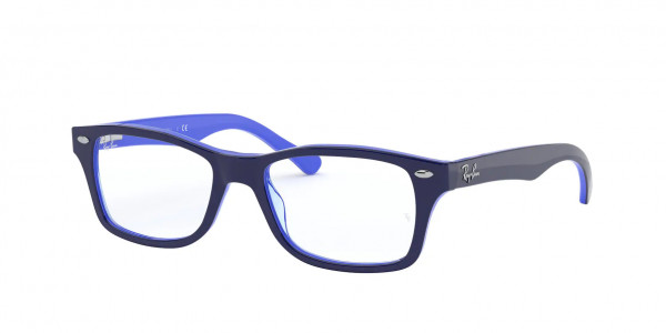 Ray-Ban Junior RY1531 Eyeglasses, 3839 BLUE ON TRANSPARENT LIGHT BLUE (BLUE)