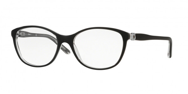 Sferoflex SF1548 Eyeglasses, C562 BLACK TOP ON OPAL TRANSPARENT (BLACK)