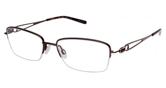 Tura R601 Eyeglasses, Brown with gold (BRN)