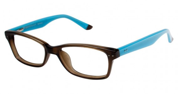 O!O OT06 Eyeglasses, Brown w/Blue (60)