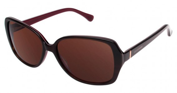 Lulu Guinness L104 Sunglasses, Horn/Raspberry (HRN)