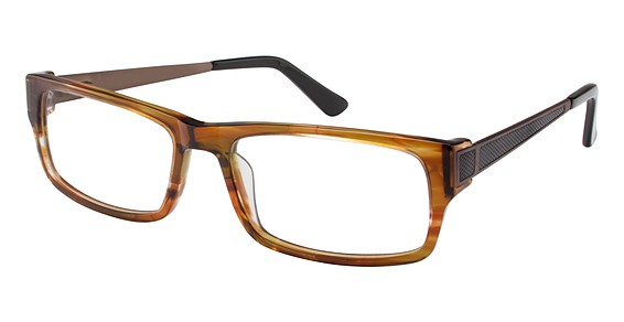 Van Heusen S327 Eyeglasses, BRN Brown