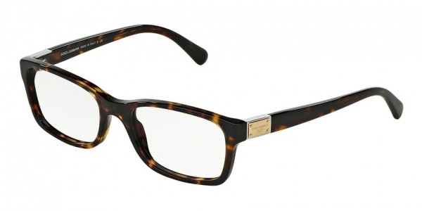 Dolce & Gabbana DG3170 LOGO PLAQUE Eyeglasses, 502 HAVANA (HAVANA)