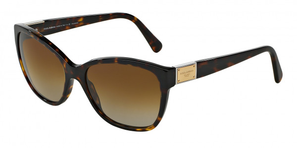 Dolce & Gabbana DG4195 LOGO PLAQUE Sunglasses, 502/T5 HAVANA (HAVANA)