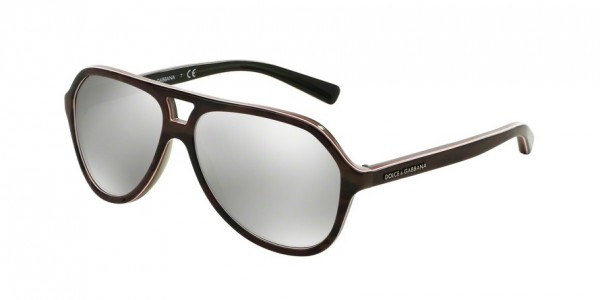 Dolce & Gabbana DG4201 STRIPES Sunglasses, 29526G CAMO/FLUO RED/BROWN