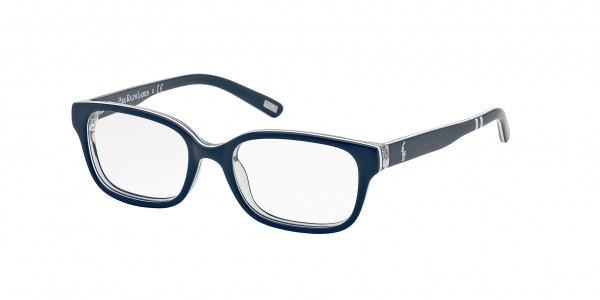 Ralph Lauren Children PP8520 Eyeglasses, 1246 NAVY BLUE ON WHITE/CRYSTAL (BLUE)
