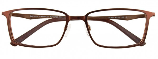 EasyClip EC306 Eyeglasses, 010 - Satin Dark Brown