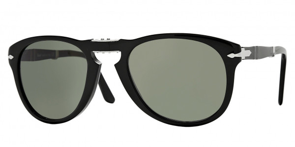 Persol PO0714 FOLDING Sunglasses, 95/31 BLACK (BLACK)
